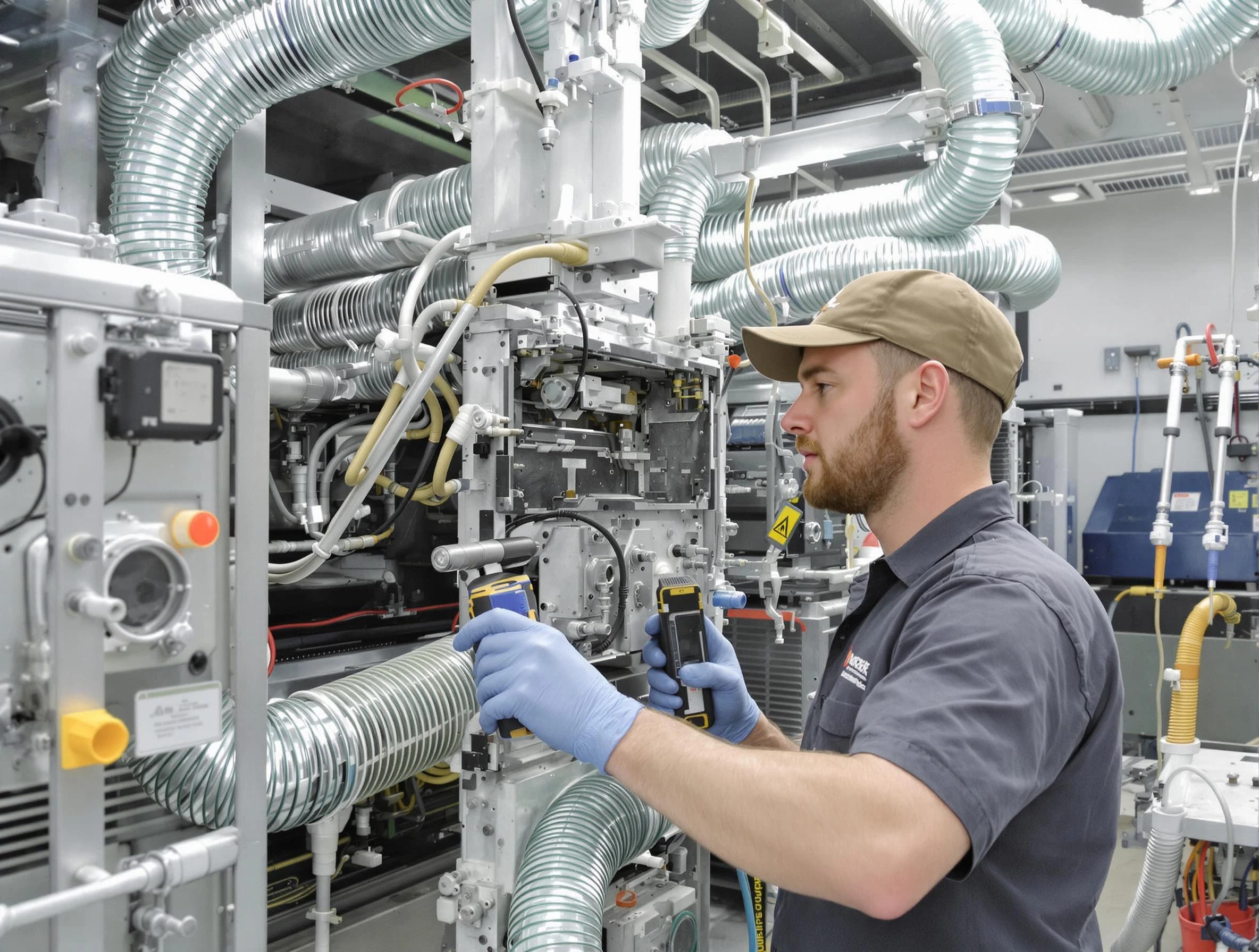 Ponderosa Park Air Duct Cleaning technician performing precision commercial coil cleaning at a business facility in Ponderosa Park