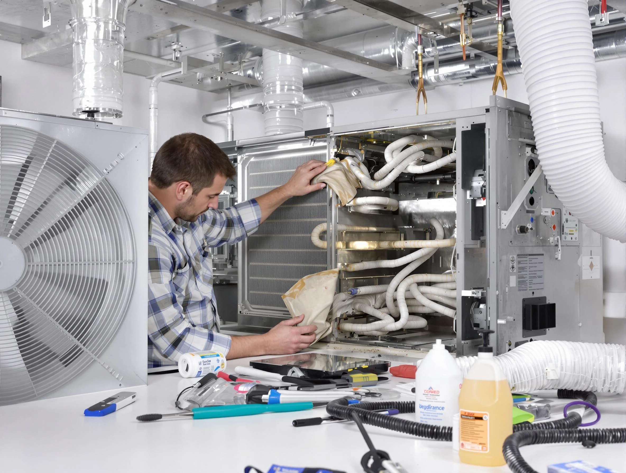 Ponderosa Park Air Duct Cleaning specialist performing precision AC coil cleaning in Ponderosa Park